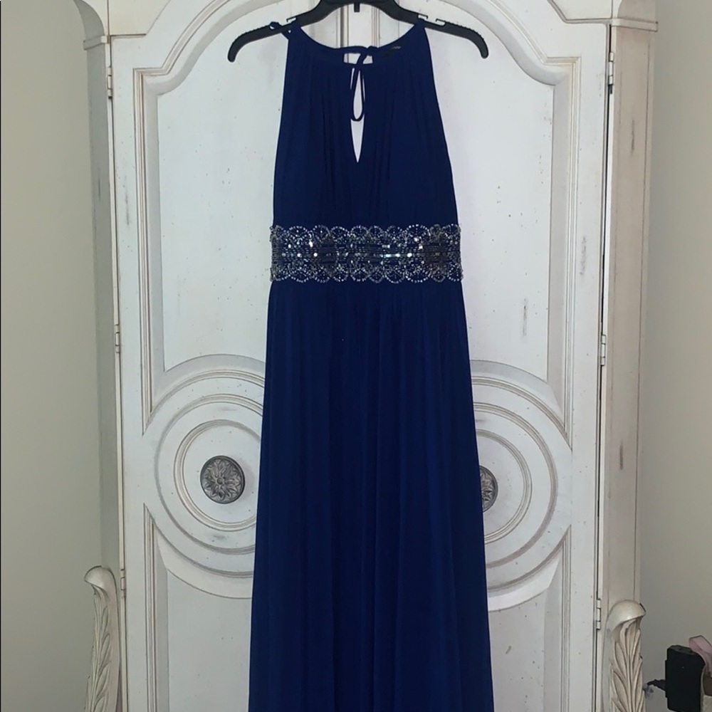 Long Blue Evening Gown